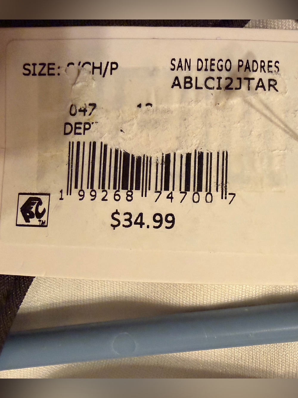 NWT San Diego Padres Shirt with buttoned front. Size:S. - Picture 6 of 6